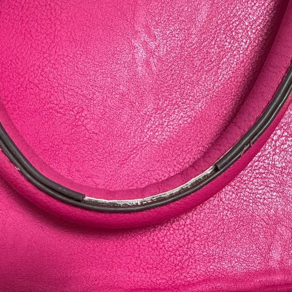 Charming Charlie Hot Pink Structured Tote Crossbody Bag - Picture 4 of 12